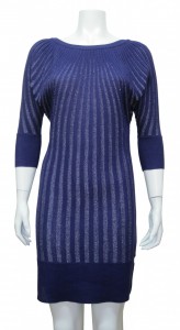 Sweater Dress ,Elbow Sleeve , Metallic Print, AB # 605