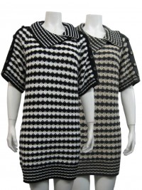 Sweater, Tunic, Printed, S/Sleeve, Jenny # 8320