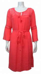 Dress, 3/4 Sleeve, W/ Lining, Lace & Front Tie,  GBL # 25003B