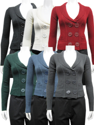 Womens sweater double breasted with buttons and pockets dh#9s163