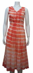 Dress, Sleeveless, Tie Die, W/ Elastic, Embroidery, GBL # 42021