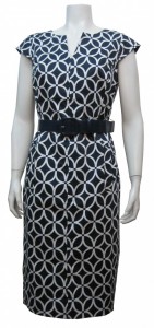 Dress, Cotton , Printed, Full Lining, W/ Siide Pockets & Belt, JFR # 5130S00